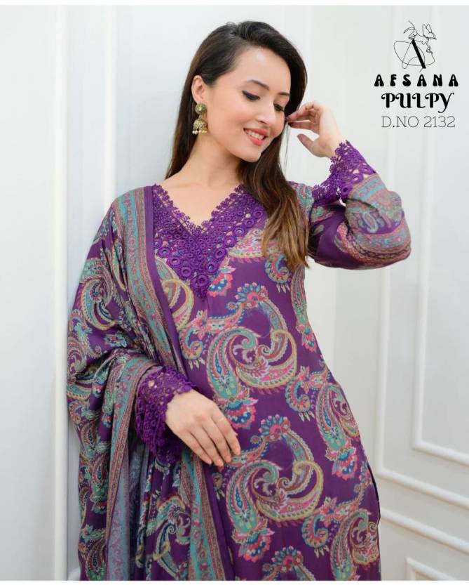 Pulpy M Print 2132 By Afsana Muslin Printed Pakistani Readymade Suits Wholesale Price In Surat
